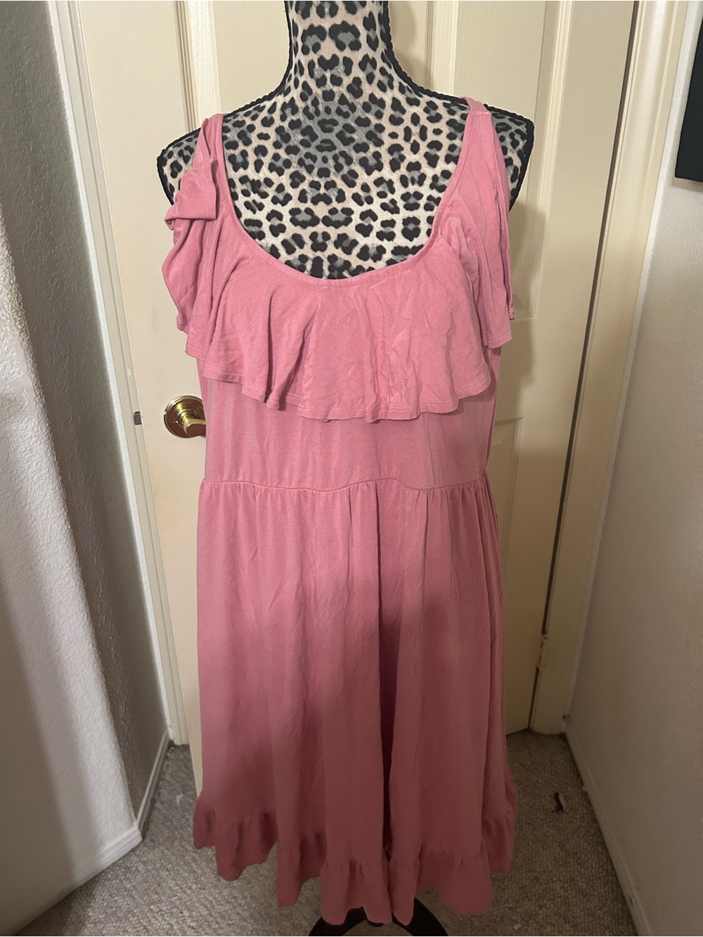 Women's Pink Ruffle Dress